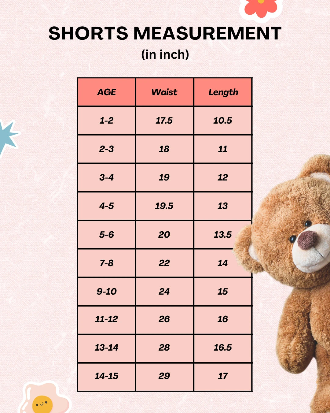 Tillid-Shorts-Size-Chart